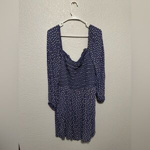 American Eagle Outfitters Navy Floral Long Sleeve Dress